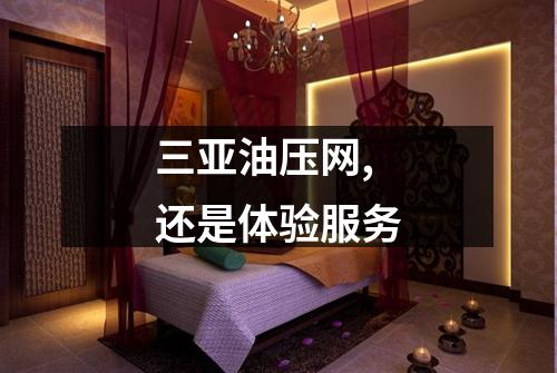 三亚油压网,还是体验服务
